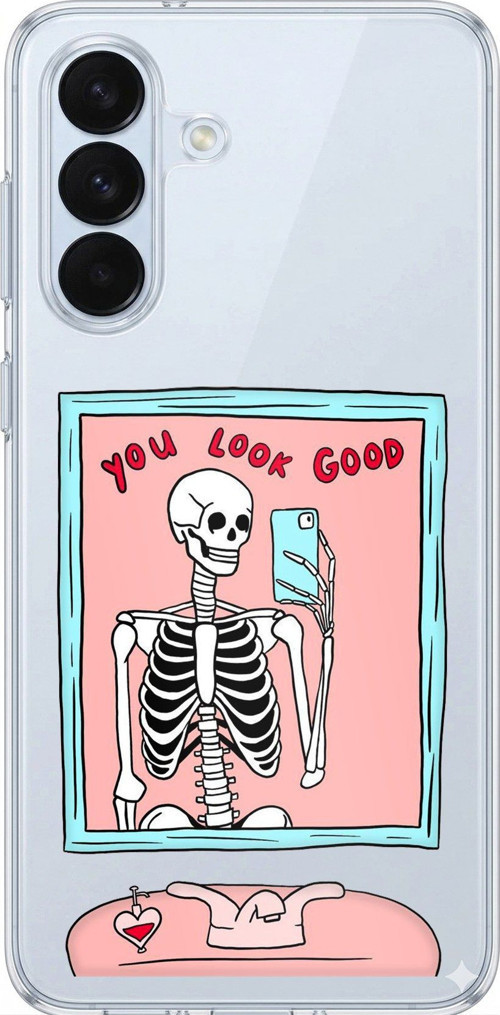 Samsung Galaxy S26+ PLUS Uyumlu You Look Good İskelet Tasarımlı Baskılı Silikon Kılıf
