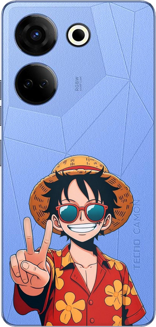 Tecno Camon 20-20 PRO Uyumlu Monkey D. Luffy Tasarımlı Baskılı Silikon Kılıf