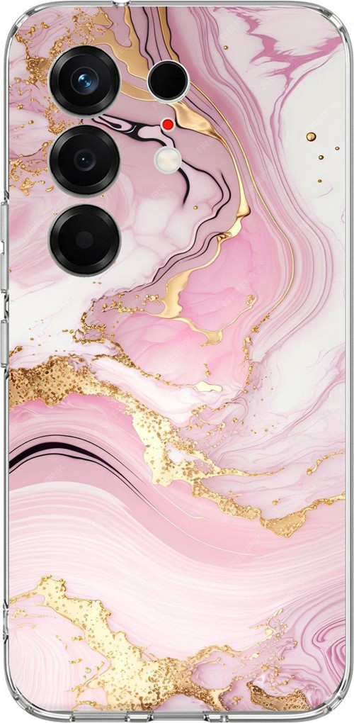 Tecno Camon 50 4G Uyumlu Pembe Mermer Baskılı Silikon Kılıf