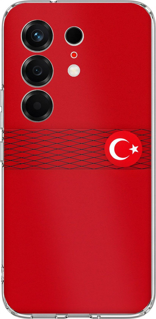 Tecno Camon 50 4G Uyumlu Türk Milli Takım Izgara Desenli Forma Baskılı Silikon Kılıf