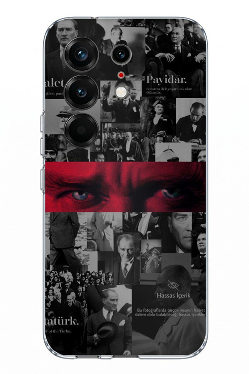 Tecno Camon 50 PRO 4G Uyumlu Atatürk Gözler Tasarım Baskılı Silikon Kılıf