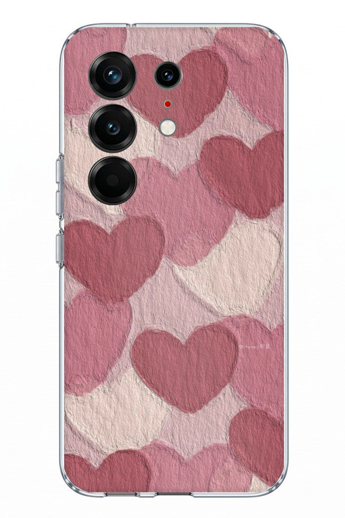 Tecno Camon 50 PRO 4G Uyumlu Pastel Gül Kurusu ve Pembe Kalpli Baskılı Silikon Kılıf