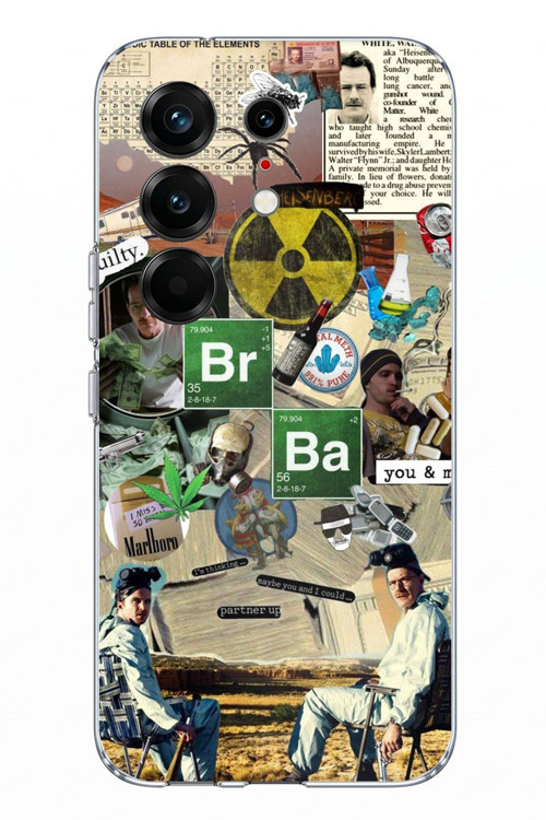 Tecno Camon 50 PRO 4G Uyumlu Breaking Bad Kolaj Baskılı Silikon Kılıf