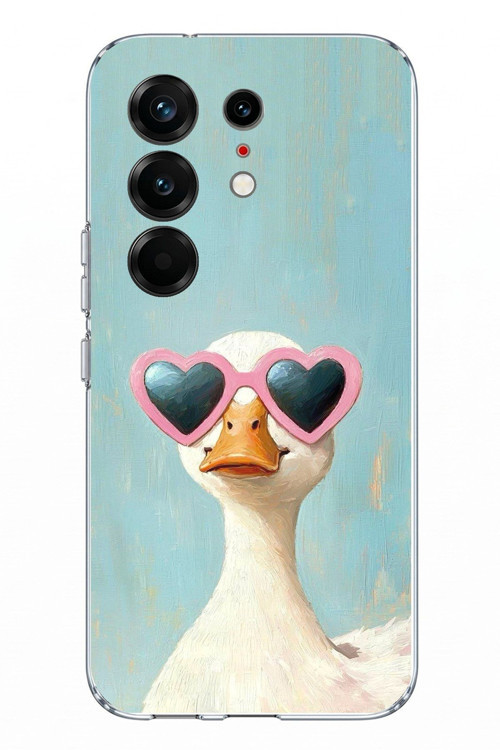 Tecno Camon 50 PRO 4G Uyumlu Yağlı Boya Pop-Art Ördek Baskılı Silikon Kılıf