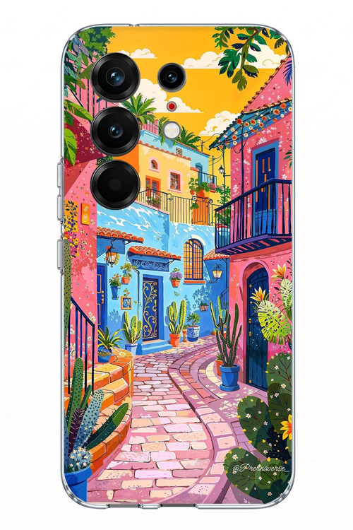 Tecno Camon 50 PRO 4G Uyumlu Renkli Sanat Sokak Silikon Kılıf Baskılı Silikon Kılıf