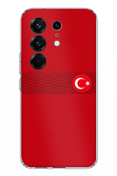 Tecno Camon 50 PRO 4G Uyumlu Türk Milli Takım Izgara Desenli Forma Baskılı Silikon Kılıf