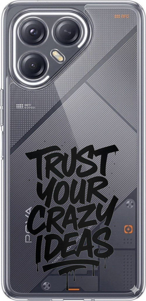 Tecno Pova 7 ULTRA 5G Uyumlu Crazy Trust Baskılı Silikon Kılıf