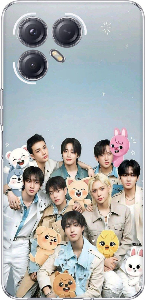 Tecno Pova 7 ULTRA 5G Uyumlu Tray Kids K-Pop Grubu ve SKZOO Temalı Baskılı Silikon Kılıf