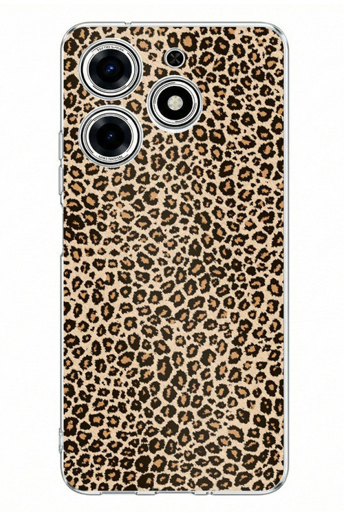 Tecno Spark 10 Pro Uyumlu Leopar Tasarımlı Baskılı Silikon Kılıf