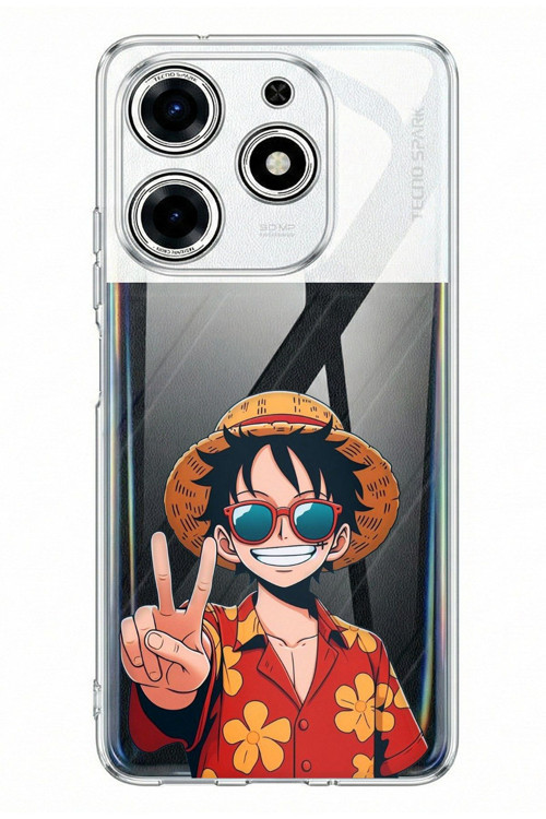 Tecno Spark 10 Pro Uyumlu Monkey D. Luffy Tasarımlı Baskılı Silikon Kılıf