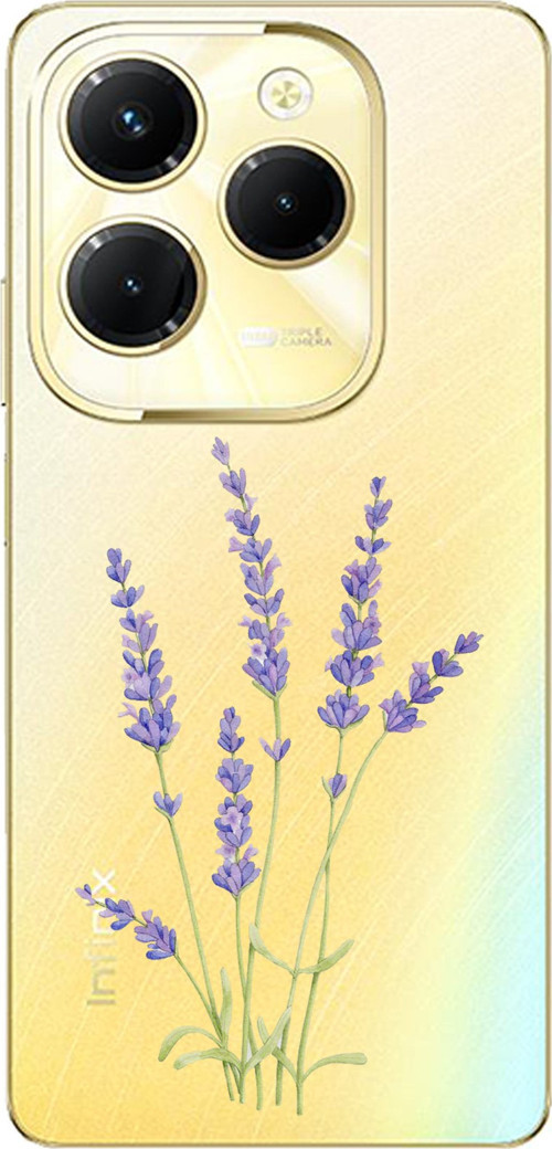 Tecno Spark 20 PRO Uyumlu Lavanta Çiçek Tasarımlı Baskılı Silikon Kılıf
