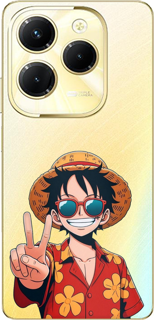 Tecno Spark 20 PRO Uyumlu Monkey D. Luffy Tasarımlı Baskılı Silikon Kılıf
