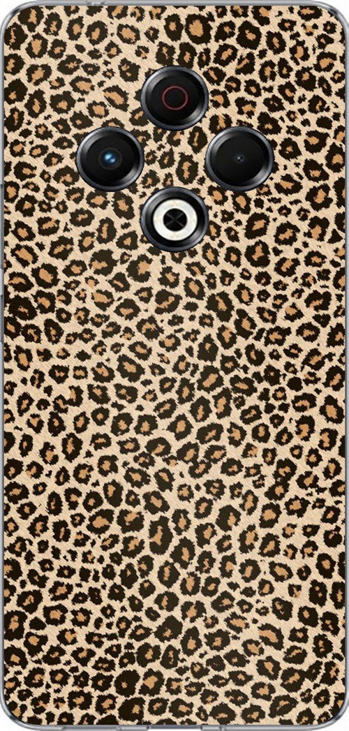Tecno Spark 30 Uyumlu Leopar Tasarımlı Baskılı Silikon Kılıf