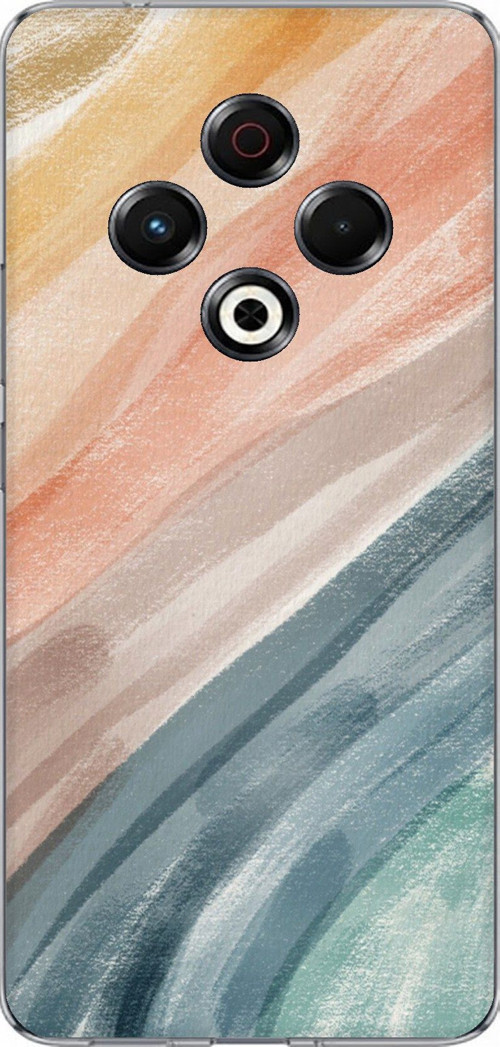 Tecno Spark 30 Uyumlu Modern Renk Paleti Baskılı Silikon Kılıf