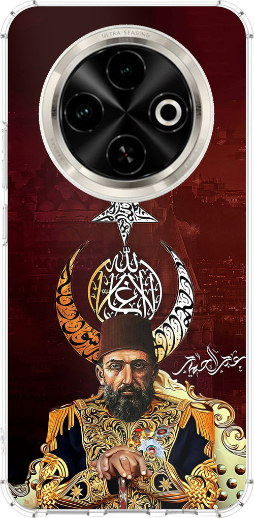 Tecno Spark 30C Uyumlu Abdülhamid Han Baskılı Silikon Kılıf