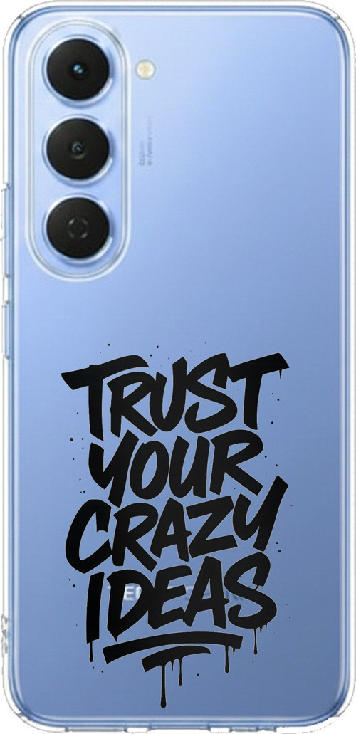 Tecno Spark 40 Pro Uyumlu Crazy Trust Baskılı Silikon Kılıf