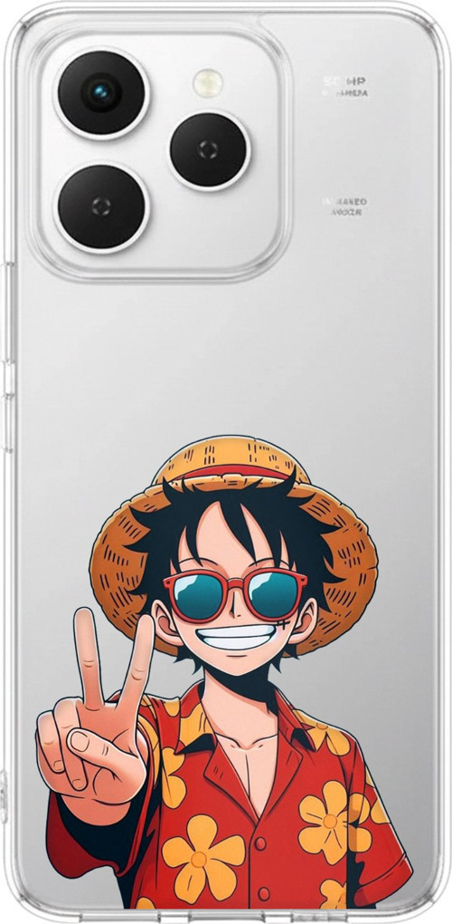 Tecno Spark 40 Uyumlu Monkey D. Luffy Tasarımlı Baskılı Silikon Kılıf