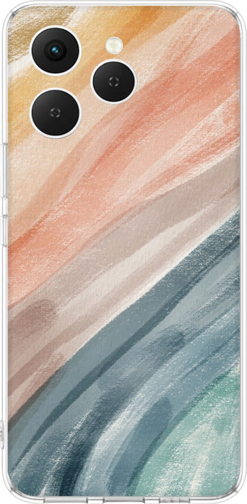 Tecno Spark 40 Uyumlu Modern Renk Paleti Baskılı Silikon Kılıf