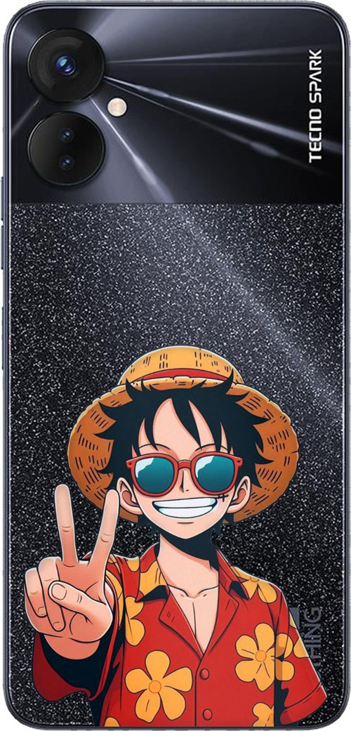 Tecno Spark 9 Pro Uyumlu Monkey D. Luffy Tasarımlı Baskılı Silikon Kılıf
