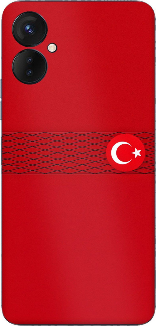 Tecno Spark 9 Pro Uyumlu Türk Milli Takım Izgara Desenli Forma Baskılı Silikon Kılıf