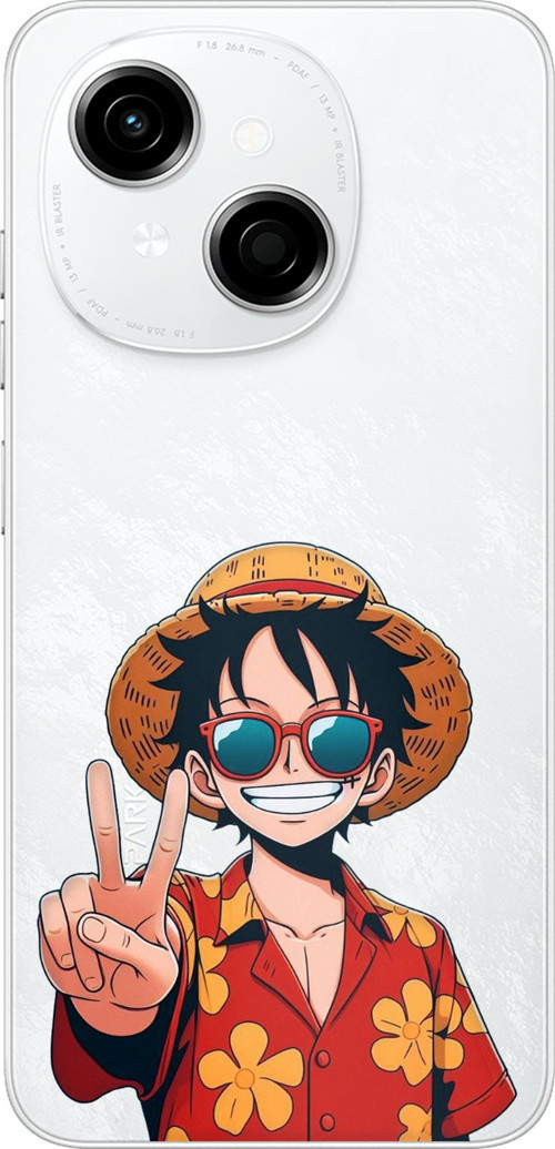 Tecno Spark GO 1 Uyumlu Monkey D. Luffy Tasarımlı Baskılı Silikon Kılıf