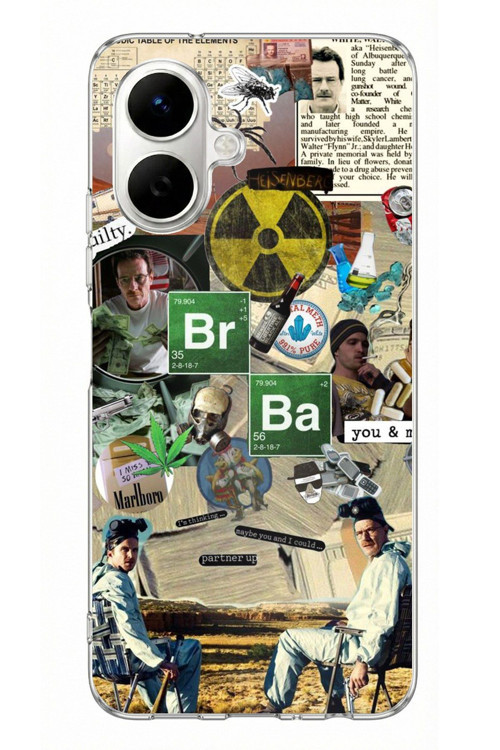 Tecno Spark Go 2 Uyumlu Breaking Bad Kolaj Baskılı Silikon Kılıf