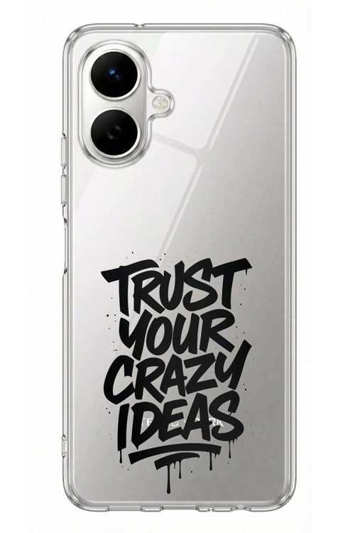 Tecno Spark Go 2 Uyumlu Crazy Trust Baskılı Silikon Kılıf