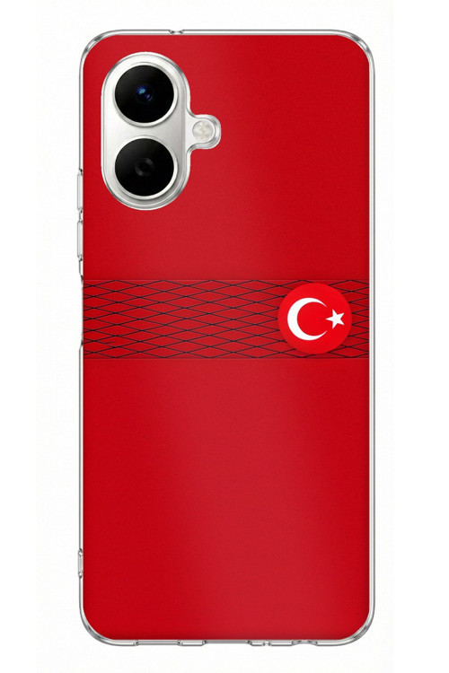 Tecno Spark Go 2 Uyumlu Türk Milli Takım Izgara Desenli Forma Baskılı Silikon Kılıf