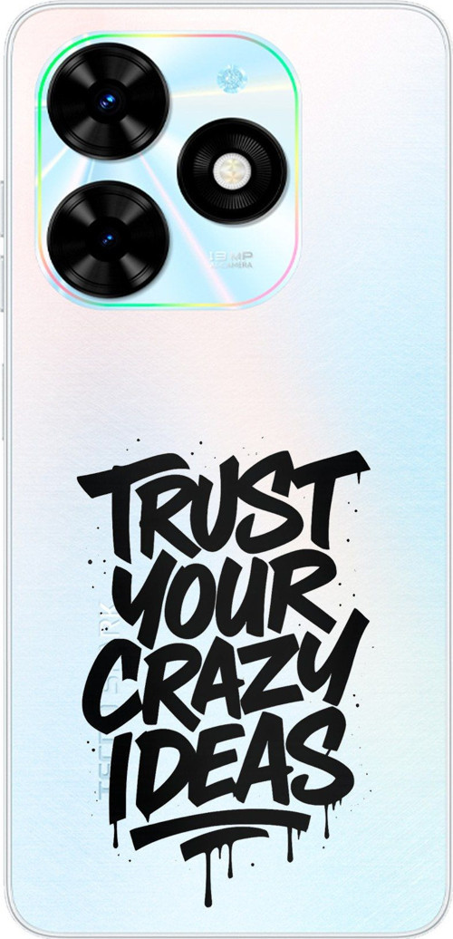 Tecno Spark Go 2024 Uyumlu Crazy Trust Baskılı Silikon Kılıf