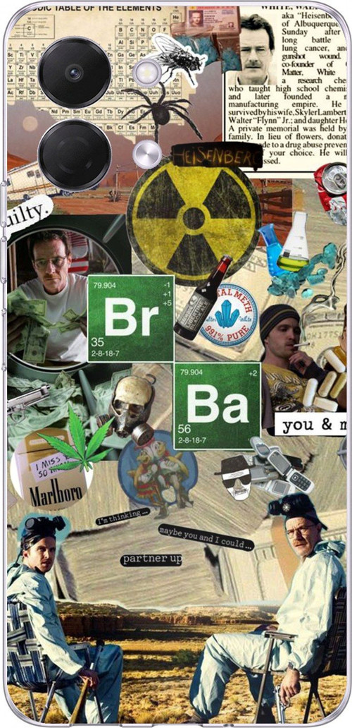 Tecno Spark GO 3 Uyumlu Breaking Bad Kolaj Baskılı Silikon Kılıf