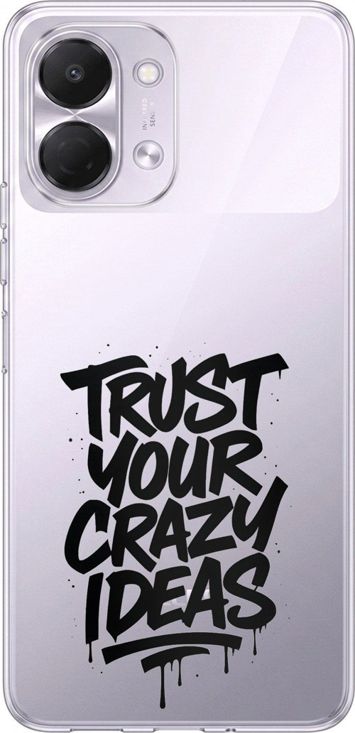 Tecno Spark GO 3 Uyumlu Crazy Trust Baskılı Silikon Kılıf