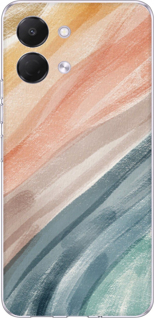 Tecno Spark GO 3 Uyumlu Modern Renk Paleti Baskılı Silikon Kılıf