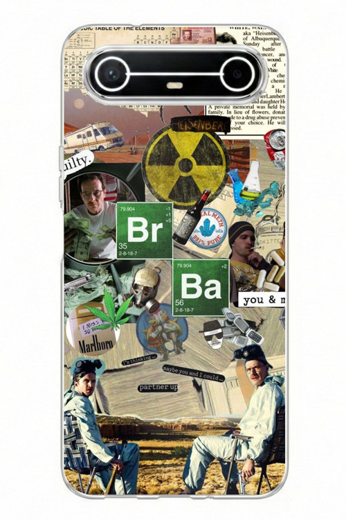Tecno Spark Slim 5G Uyumlu Breaking Bad Kolaj Baskılı Silikon Kılıf
