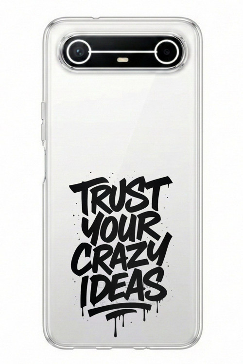 Tecno Spark Slim 5G Uyumlu Crazy Trust Baskılı Silikon Kılıf