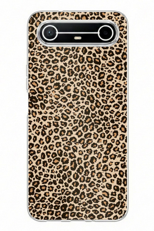 Tecno Spark Slim 5G Uyumlu Leopar Tasarımlı Baskılı Silikon Kılıf