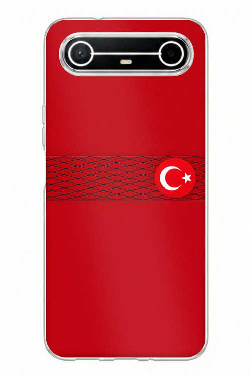 Tecno Spark Slim 5G Uyumlu Türk Milli Takım Izgara Desenli Forma Baskılı Silikon Kılıf