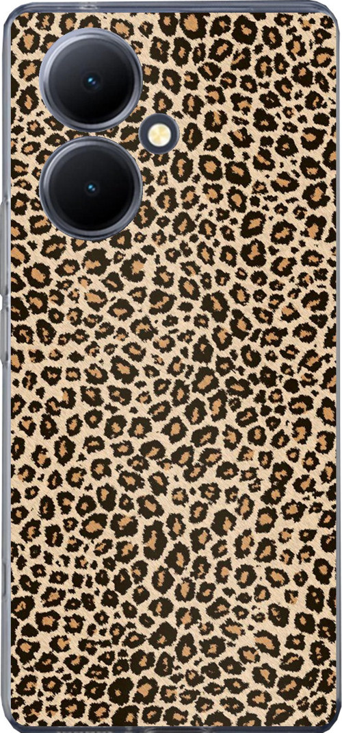 Vivo V29 Lite 5G Uyumlu Leopar Tasarımlı Baskılı Silikon Kılıf