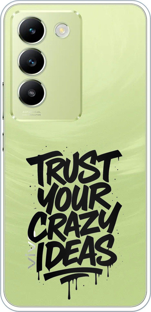 Vivo V30 Lite Uyumlu Crazy Trust Baskılı Silikon Kılıf