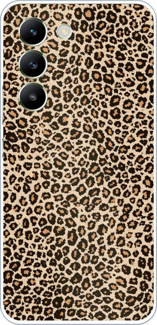 Vivo V30 Lite Uyumlu Leopar Tasarımlı Baskılı Silikon Kılıf