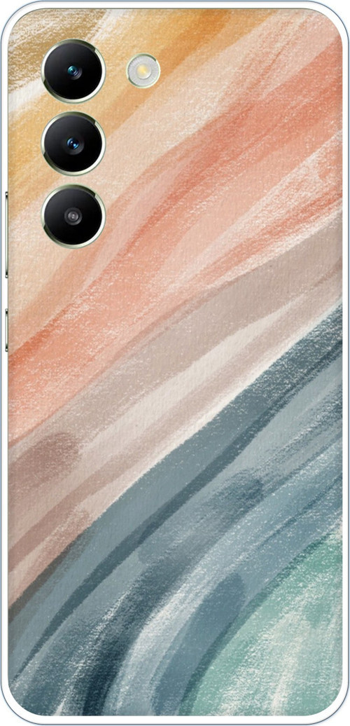 Vivo V30 Lite Uyumlu Modern Renk Paleti Baskılı Silikon Kılıf
