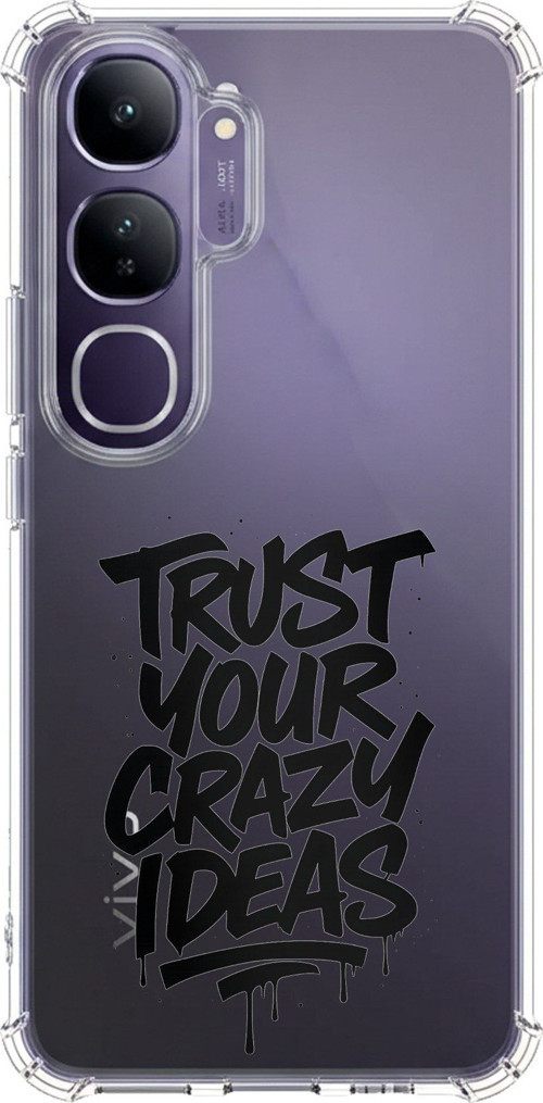 Vivo V40 Lite Uyumlu Crazy Trust Baskılı Silikon Kılıf