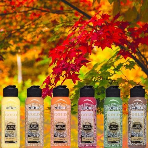 Multi Surface Akrilik Boya 140 ml x 6 Renk Set Doğa