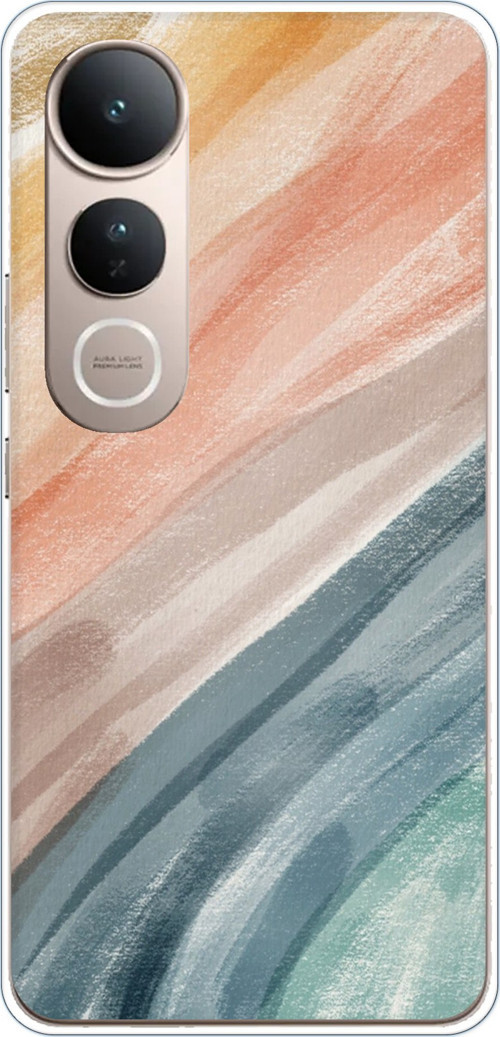 Vivo V50 Lite Uyumlu Modern Renk Paleti Baskılı Silikon Kılıf