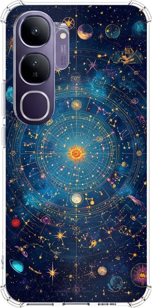 Vivo V40 Lite Uyumlu Yıldız Atlası Kozmik Rehber Baskılı Silikon Kılıf