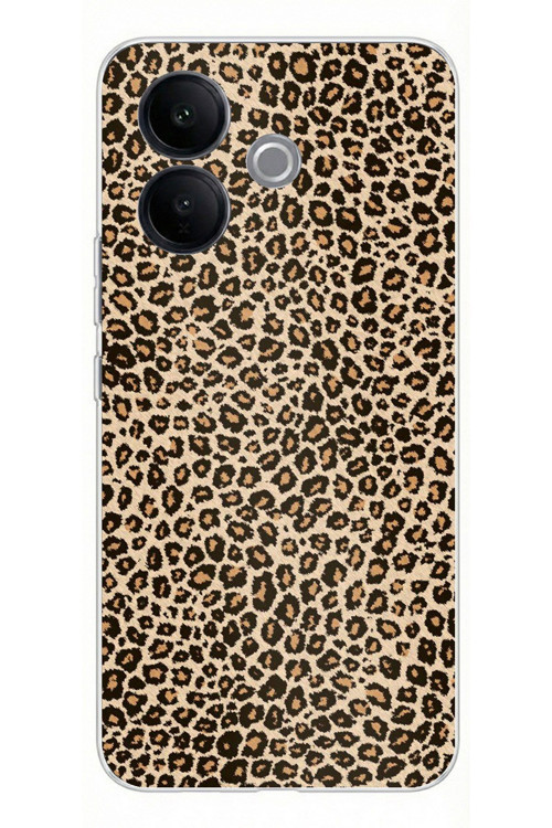 Vivo V60 Lite Uyumlu Leopar Tasarımlı Baskılı Silikon Kılıf
