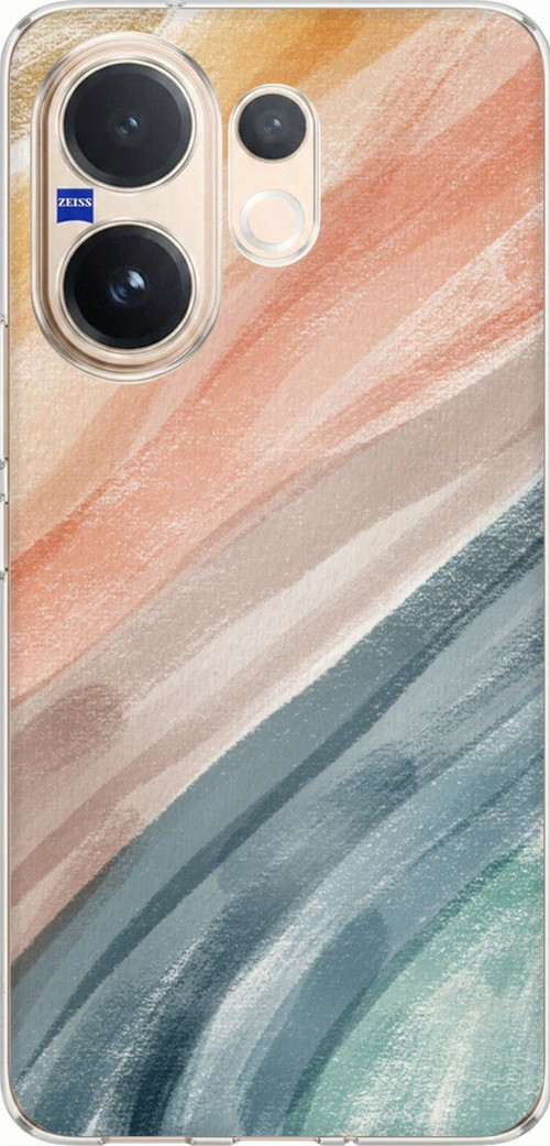 Vivo V60 Uyumlu Modern Renk Paleti Baskılı Silikon Kılıf