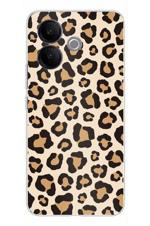 Vivo V60 Lite Uyumlu Vahşi Zarafet Leopar Desenli Baskılı Silikon Kılıf
