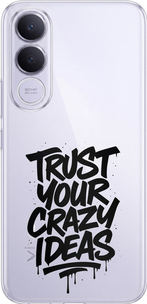 Vivo V70 FE Uyumlu Crazy Trust Baskılı Silikon Kılıf