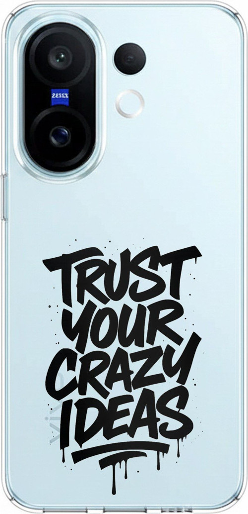Vivo X200 FE Uyumlu Crazy Trust Baskılı Silikon Kılıf