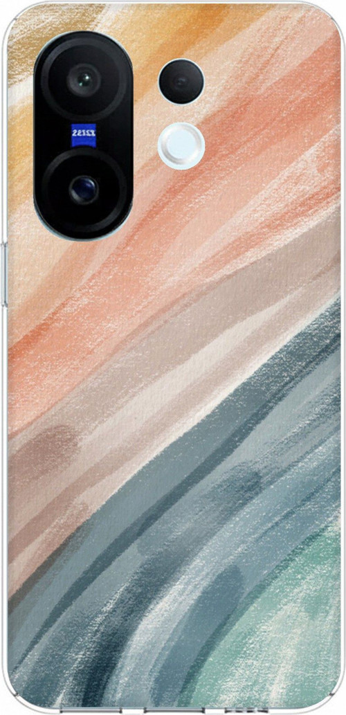 Vivo X200 FE Uyumlu Modern Renk Paleti Baskılı Silikon Kılıf